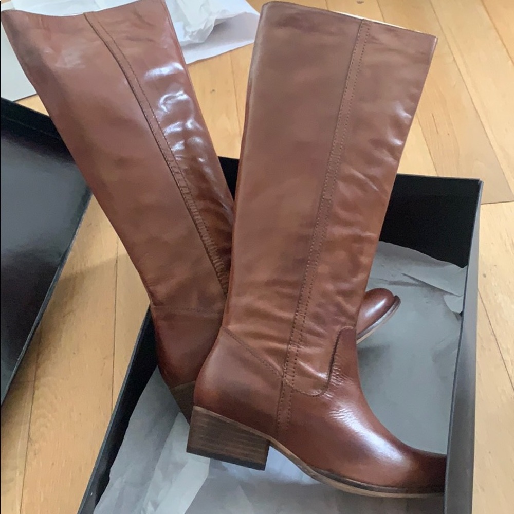 NEW! Jessica Simpson high tan/brown leather boots